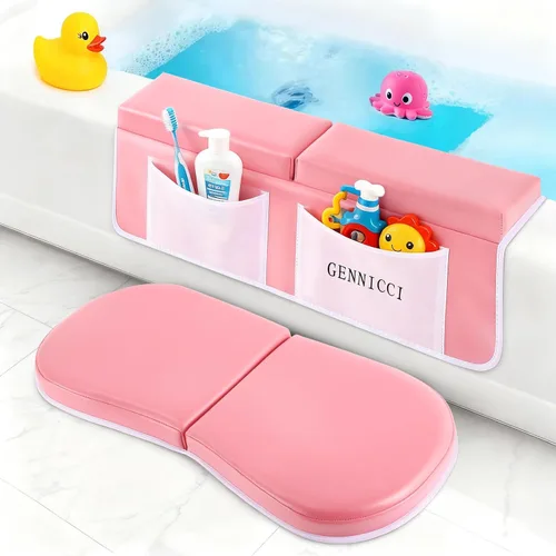 Vista 7 de Almohadilla de descanso para rodillas y codos para padres de baño pequeños, almohadilla extra gruesa para niños