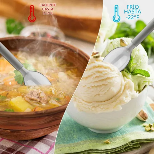 Vista 3 de Cucharitas desechables, cubiertos de plástico envueltos individualmente (paquete de 100), cucharas para fiestas, bodas, puestos de comida