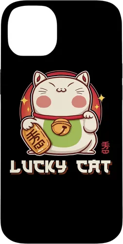 Vista 15 de Funda para iPhone 16 Maneki Neko Waving Cat Lucky Feline Lucky Kawaii Anime
