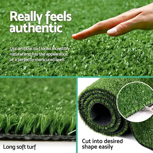 Vista 2 de Alfombra de Césped Artificial Turf, 0.4 pulgadas Alfombra de Césped Falso para Interiores y Exteriores para Perros, Mascotas, Césped Sintético