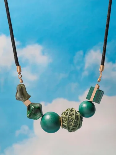 Vista 5 de MINACHI Collar con colgante de forma irregular retro bohemio, joyería de personalidad para mujer