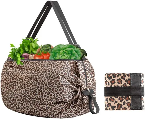 Vista 9 de Bolsas de comestibles reutilizables, bolsas de compras plegables, bolsa de gran capacidad para almacenamiento, impermeable, duradera, ecológica