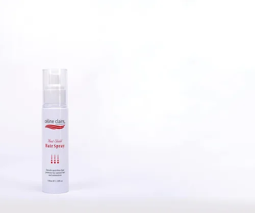 Vista 8 de El spray de protección térmica Celine Claire y el escudo térmico para cabello es un protector antiencrespamiento para todo tipo de cabello