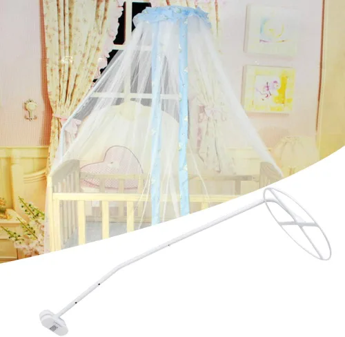 Vista 3 de Oumefar Clip-On Bed Net Stand Holder Set, Clip On Crib Canopy Holder Rack Convenient to Carry ABS Material Height Adjustable Bed Net Accessories