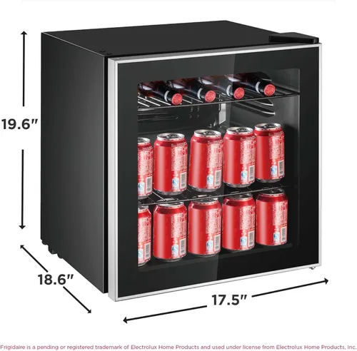 Vista 6 de Frigidaire EFMIS164 Refrigerador para bebidas con puerta de vidrio, capacidad para 60 latas