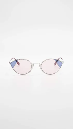 Vista 2 de Fendi Gafas de sol estrechas para mujer, rosaazul, talla única