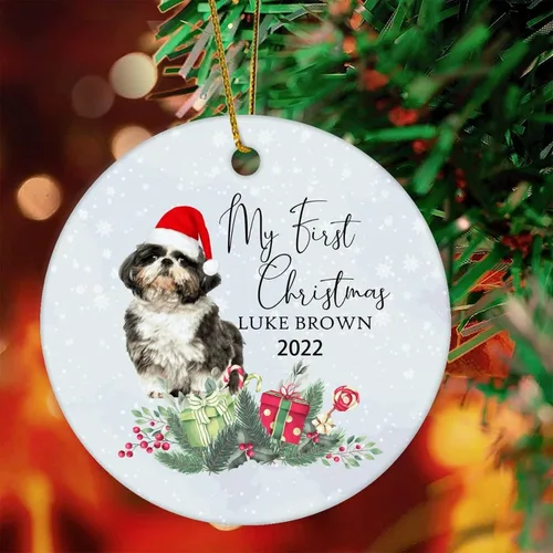 Vista 9 de 1st First Christmas Pet Ornament 2022 Dog Christmas Bauble Custom Ornament Dog Lover Gifts Personalised Dog Name Ornament English Cocker Spaniel Gift