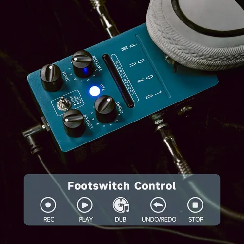 Vista 4 de FLAMMA FS01 Caja de Ritmos y Pedal de Bucle de Frases Pedal de Guitarra Modo Mix Capacidad de Looper 20 Minutos 121 Ritmos