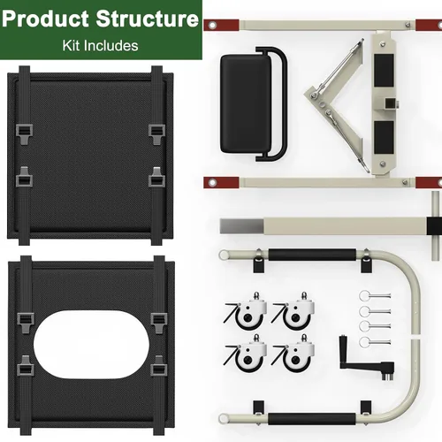 Vista 8 de Silla de transferencia de paciente, silla de ruedas elevadora para el hogar, elevador de silla de ruedas para el hogar, silla elevadora portátil