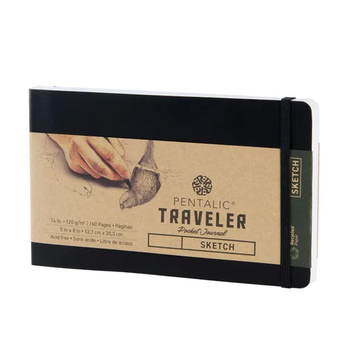 Vista 4 de Cuaderno de bocetos Travelers Dot Grid Pentalic Art, libre de ácidos