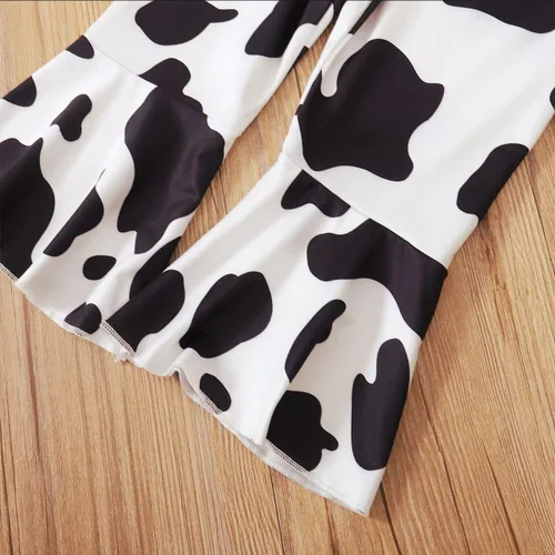 Vista 7 de Detigee Traje de primer cumpleaños para niñas, traje de cumpleaños de vaca, ropa de primer cumpleaños para bebés