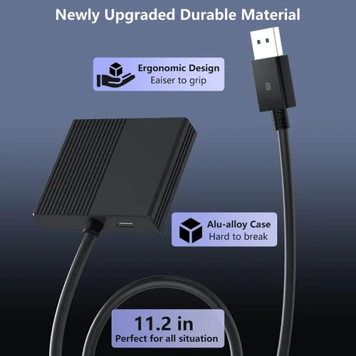 Vista 8 de Displayport MST Hub, 4K@120Hz Display Port Splitter for Dual Monitors, DP to Dual DP Adapter 1 in 2 Out, DisplayPort Splitter Extended Display