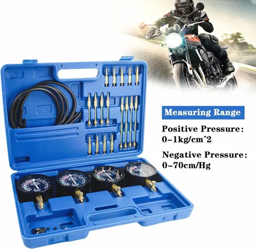 Vista 2 de Kit de herramientas de sincronización de carburador de motocicleta, equilibrador de vacío de combustible universal, sincronizador de carburador