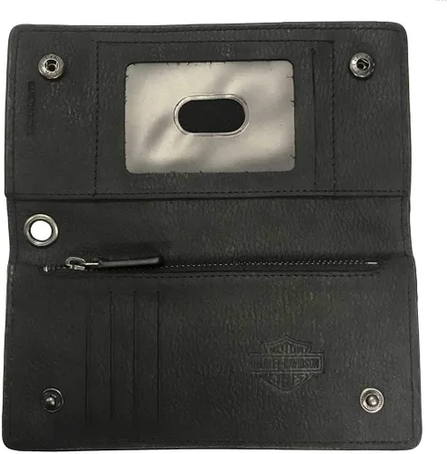 Vista 2 de Harley-Davidson Liberty Eagle Trucker Cartera de piel con RFID HDMWA11673