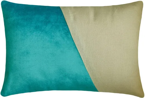 Vista 35 de Fabric Mart Direct Funda de cojín para sofá, fundas de cojín decorativas de color verde y gris, de 12 x 12 pulgadas, almohadas de retazos de bloques