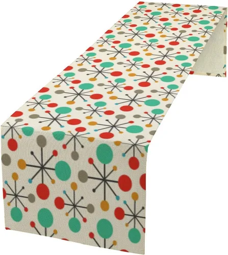 Vista 21 de Camino de mesa con estampado de piel de vaca, lino y algodón, rústico, estilo occidental, color negro, marrón, piel de vaca, para decoración