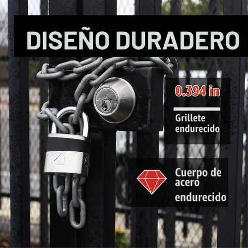 Vista 4 de Crystal Vision - Cerradura de alarma antirrobo de 130 db, resistente a la intemperie, multiuso (0.394 pulgadas)