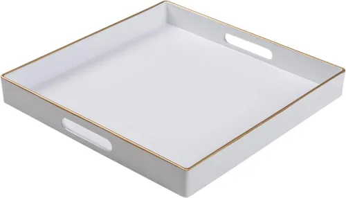 Vista 11 de MAONAME Juego de 2 bandejas decorativas rosadas, bandeja ovalada con asas
