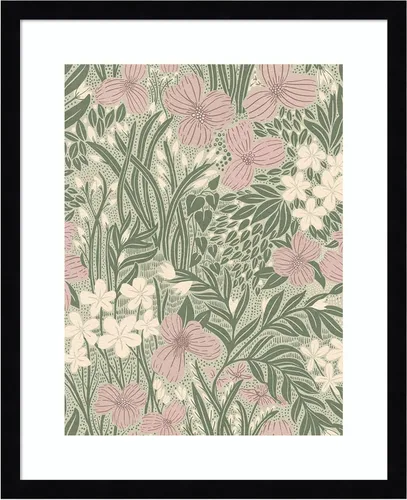 Vista 10 de Amanti Art Katie Oshea - Lienzo decorativo para pared, diseño de campo de flores, verde claro, 24 x 20 pulgadas, arte de pared de flores, decoración
