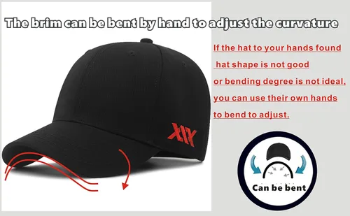 Vista 7 de Gorra de béisbol de gran tamaño XXL para hombres, sombreros bordados grandes, sombrero de papá ajustable de 23.6 a 26.8 pulgadas
