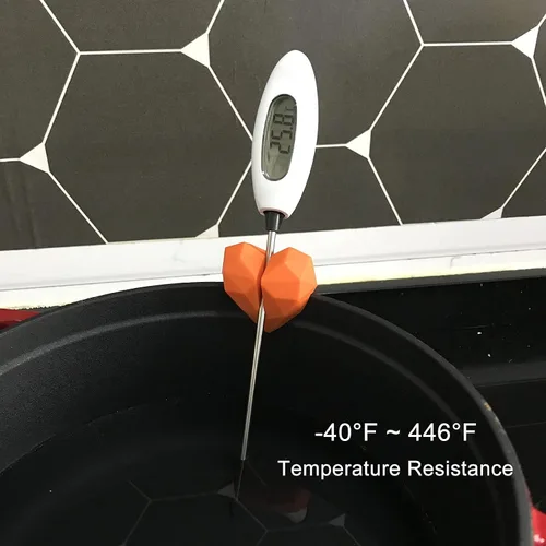 Vista 5 de 2 clips de silicona antiarañazos, clips para termómetro para hacer dulces, soporte manos libres para medir la temperatura del aceite, leche