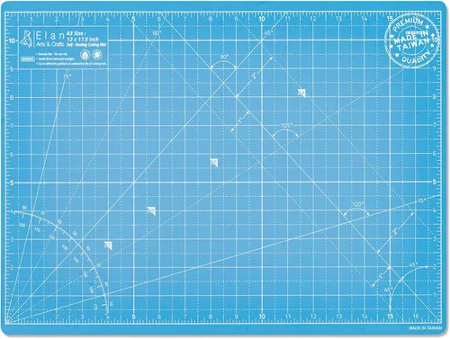 Vista 11 de Estera de Corte Elan A4 Azul, Estera de Corte Autorreparable A4 Azul 9x12 Pulgadas, Tabla de Corte Artesanal de 5 Capas Azul, Tabla de Pasatiempos