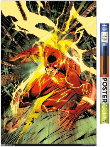 Vista 17 de Trends International DC Comics - Póster de pared de The Flash - Spears, 14.725 x 22.375 pulgadas, versión enmarcada de madera de granero