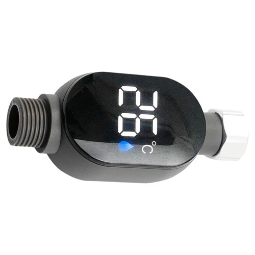 Vista 4 de Medidor de temperatura de ducha Medidor de pantalla digital LED Termómetros de agua para el hogar Termostato de baño Medidor de ducha