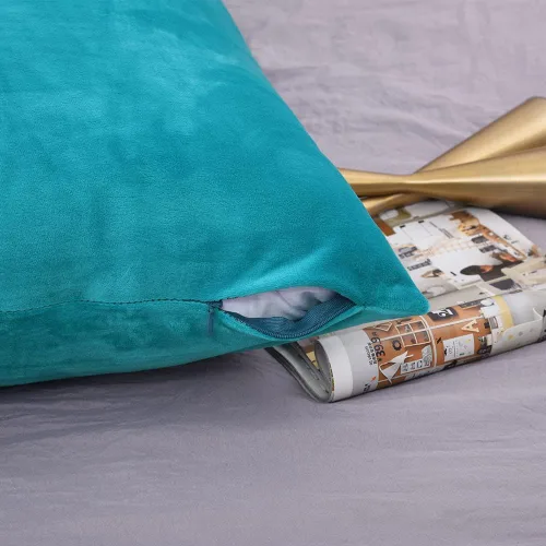 Vista 3 de TAOSON Cozy Luxury - Funda de almohada larga suave de 20 x 54 pulgadas, funda de almohada de terciopelo con cremallera, funda de cojín