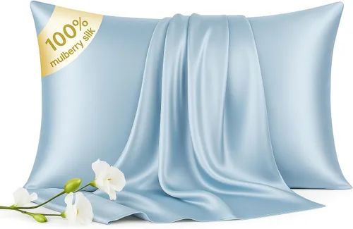 Vista 16 de Fundas de Almohada de Seda - Funda de Almohada de Lujo 6A 100% Seda de Morera para Cabello y Piel - Antiarrugas, Refrescante y Suave, Cremallera