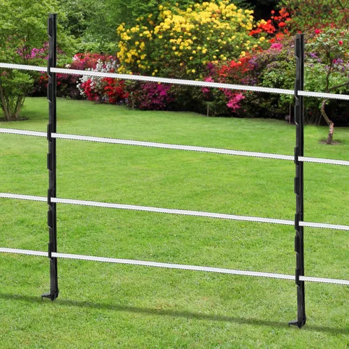 Vista 9 de Postes de Cerca Eléctrica Paquete de 25, Poste de Cerca de 48 pulgadas para Insertar, Postes Temporales de Plástico para Cerca para Protección