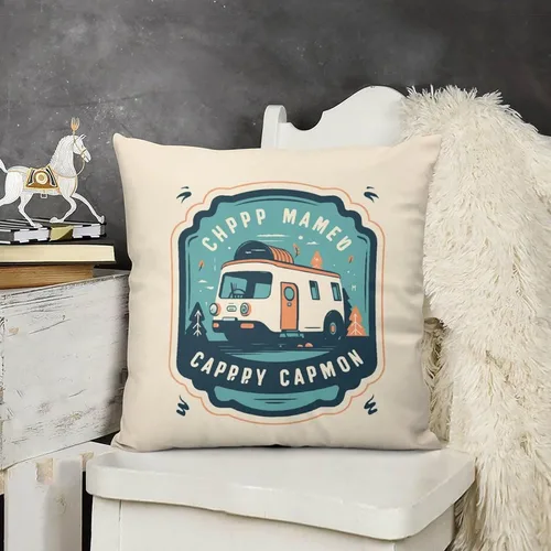 Vista 14 de Fundas de almohada estilo campista con diseño de casa rural, estilo campista, estilo vintage, cuadrada, para sofá, sala de estar, dormitorio