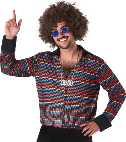 Vista 5 de Fun Shack Disfraz de discoteca de los años 70 para hombre, traje retro para hombres, atuendo de fiesta de fiebre, divertido disfraz de los años 70