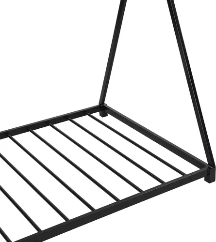 Vista 8 de SOFTSEA Marco de cama con plataforma de cama de piso doble con estructura triangular Negro