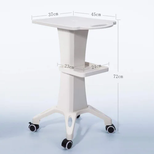 Vista 2 de Rolling Salon Trolley Tray Cart Multifunción Instrument Tray Station Tool Storage Tray Station Station con estante