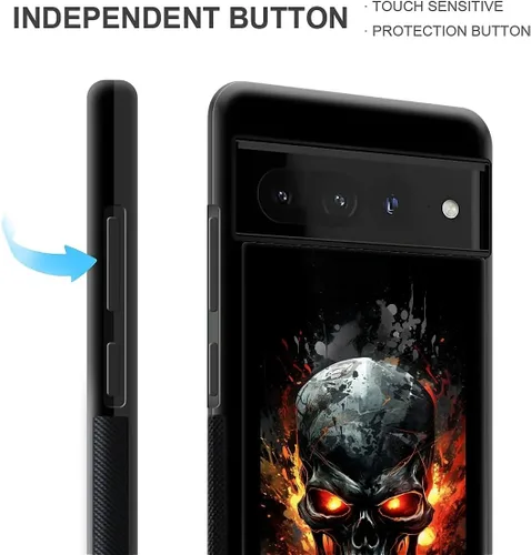 Vista 1972 de Compatible con Google Pixel 4A 5G Mobile Case Creative Acrylic Panel trasero Silicona Protección Grip especialmente diseñado para Google Pixel 4A 5G