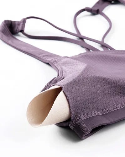 Vista 5 de CRZ YOGA Brasier para deportes de bajo impacto para mujer con tirantes sin varillas acolchado Yoga Bra Tops