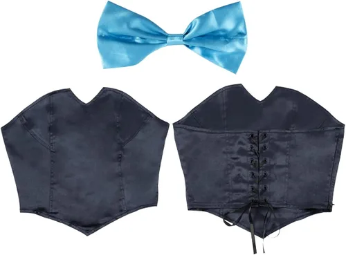 Vista 6 de Disfraz de princesa para mujer vestido de fiesta de Halloween con lazo para el cabello