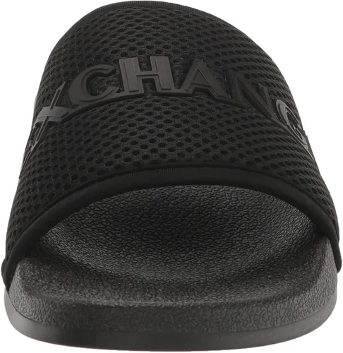Vista 2 de AX ARMANI EXCHANGE Men's Mesh Rubber Logo Pool Slide Sandal