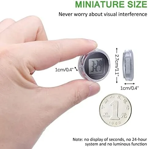 Vista 3 de Reloj digital impermeable para motocicleta, paquete de 4, 1.1 pulgadas de diámetro