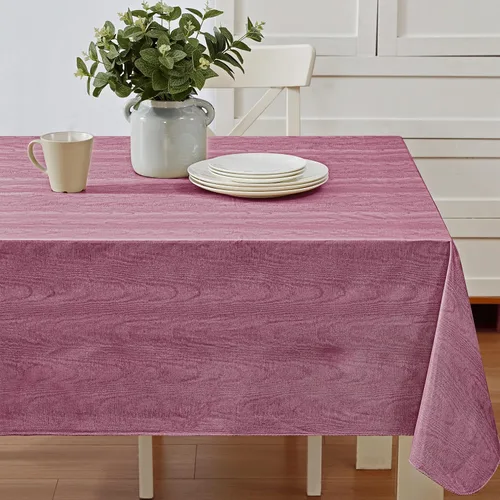 Vista 23 de Newbridge Moire - Mantel de franela de vinilo con estampado ondulado de color sólido para interiores y exteriores
