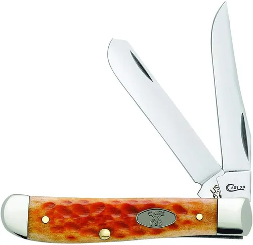 Vista 7 de Case XX WR - Navaja de bolsillo Mini Trapper de hueso ámbar, artículo #013 - (6207 SS) - Longitud cerrada: 3 1/2 pulgadas