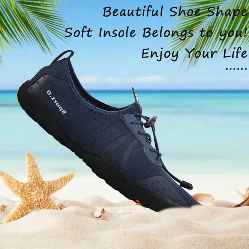 Vista 2 de YALOX - Zapatos de agua de secado rápido para hombre y mujer, para exteriores, proporcionan una sensación de ir descalzo, para usarlos en la playa