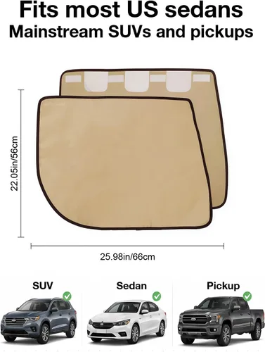 Vista 5 de Paquete de 2 accesorios de viaje para perros, funda protectora de asiento de puerta para vehículo, protector de arañazos de mascotas, protector