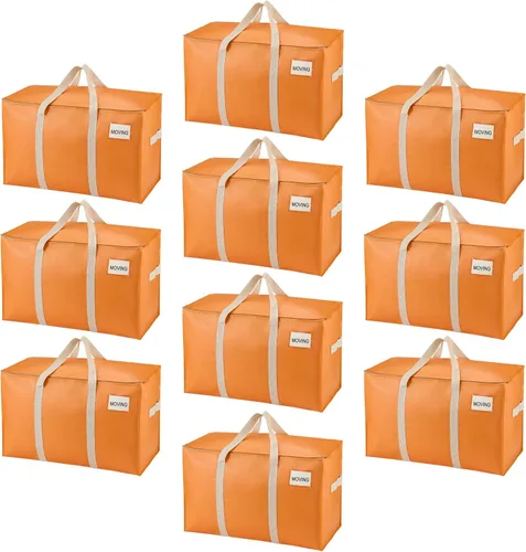 Vista 31 de VENO - Paquete de mudanzas, cajas de almacenamiento para embalaje universitario con tapas alternativas, para dormitorio, extragrande, asas