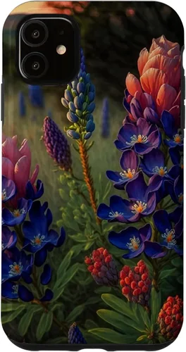 Vista 8 de Texas Rose Colored Bluebonnets Case for iPhone 17