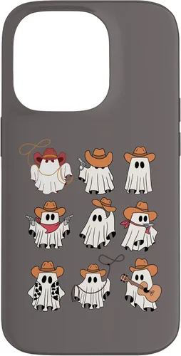 Vista 17 de Carcasa divertida para iPhone 13 Pro Max Boo Haw Western Cowboy Ghost Cowgirl