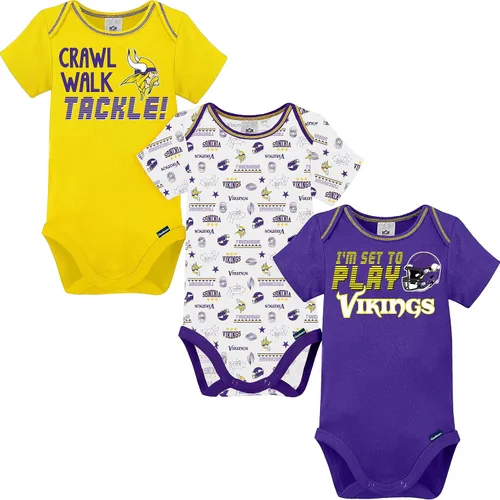 Vista 19 de Gerber - Mameluco unisex de manga corta para bebé, equipo de la NFL, paquete de 3