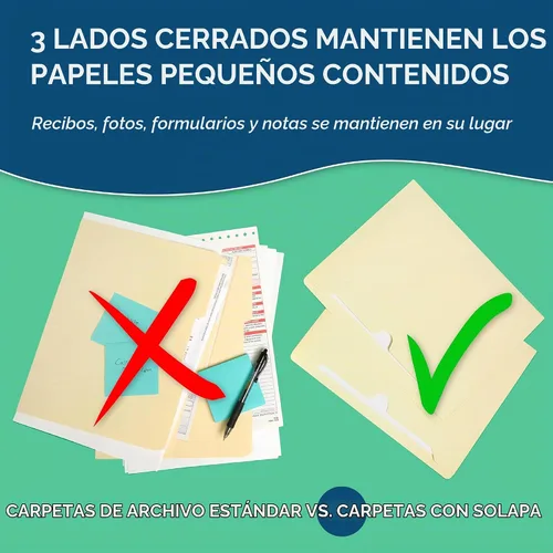 Vista 5 de Blue Summit Supplies 50 carpetas de archivos expandibles, tamaño carta, 1