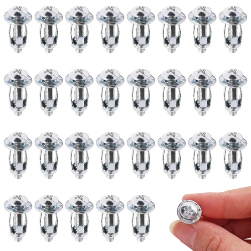 Vista 8 de Anclajes de Pared Huecos con Tornillos de Servicio Pesado, Pernos Molly de Acero al Carbono Galvanizado en Zinc Anclajes de Pared para Paneles